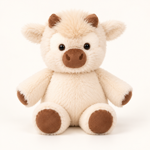 PUMMI, vaquita de peluche crema de aproximadamente 40 cm